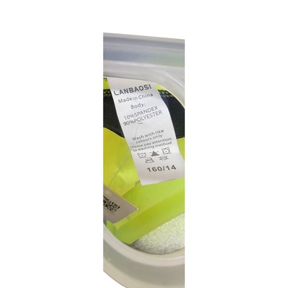 Mens Lime Green Compression Pants By Lanbaosi - Size 14/160 - Spandex & Polyeste - Picture 3 of 3